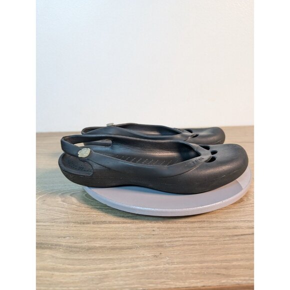 CROCS Black Prima Ballet Flats Shoes Women's Size 8 Casual Work Comfy Classic * - Picture 4 of 10